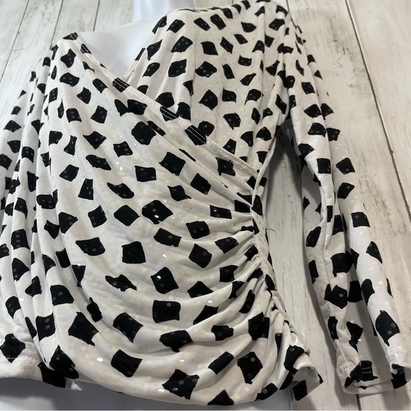 Coco Bianco Surplice Front Blouse Large - Picture 2 of 6